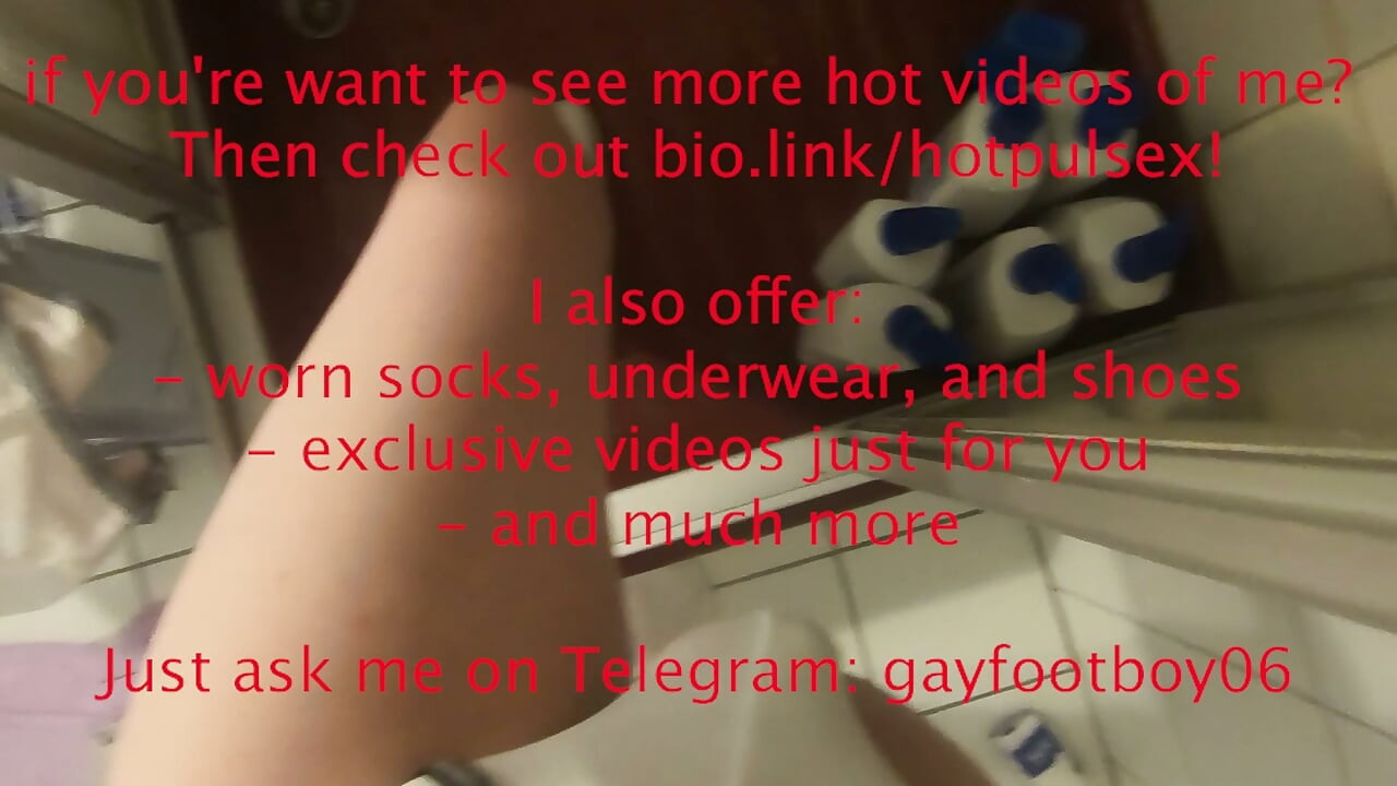 Shower wearing white panties and socks