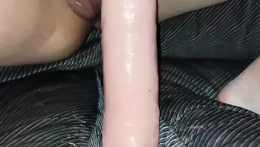 Young Slut Fucks Her Way To 9 Inch Big Daddy Dildo