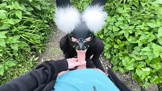Зеленоглазый вор принял мне вкусный минет с камшотом.