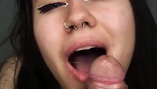 I Give Him a Delicious Blowjob When He Comes to My House - Amateur Blowjob and Cum Swallow