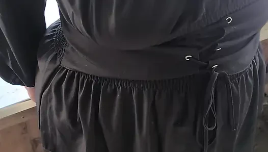 Breasts beating on the sports field