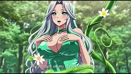 Fantasi hutan vines meremas dan pinggulnya yang besar