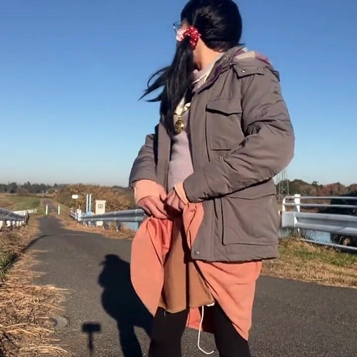 自主トレーニング No48 チャレンジ散歩でタックおまんこさらし