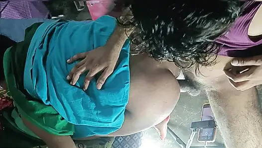 Stepmom's ass fucked by step-son's cock in doggy style Hindi audio