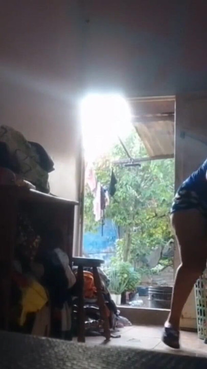 Emotional moment from "I like that he sees my big ass and masturbates watching"
