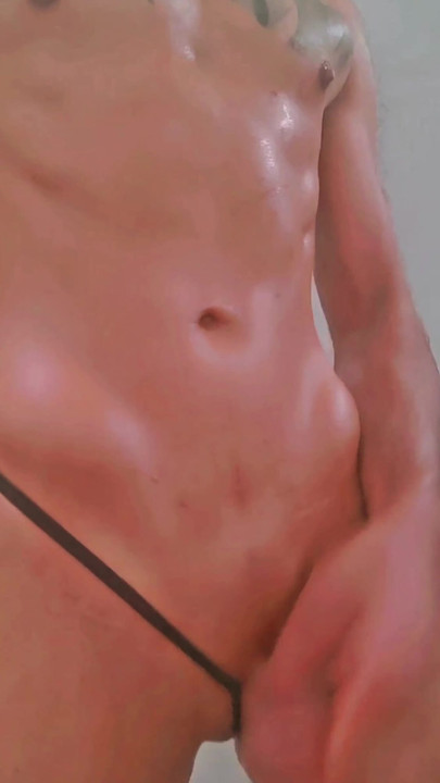 Spectacular moment from "sexy sissy twink with oiled sexy body nipple suckers and cock ring jerking perfect cock"