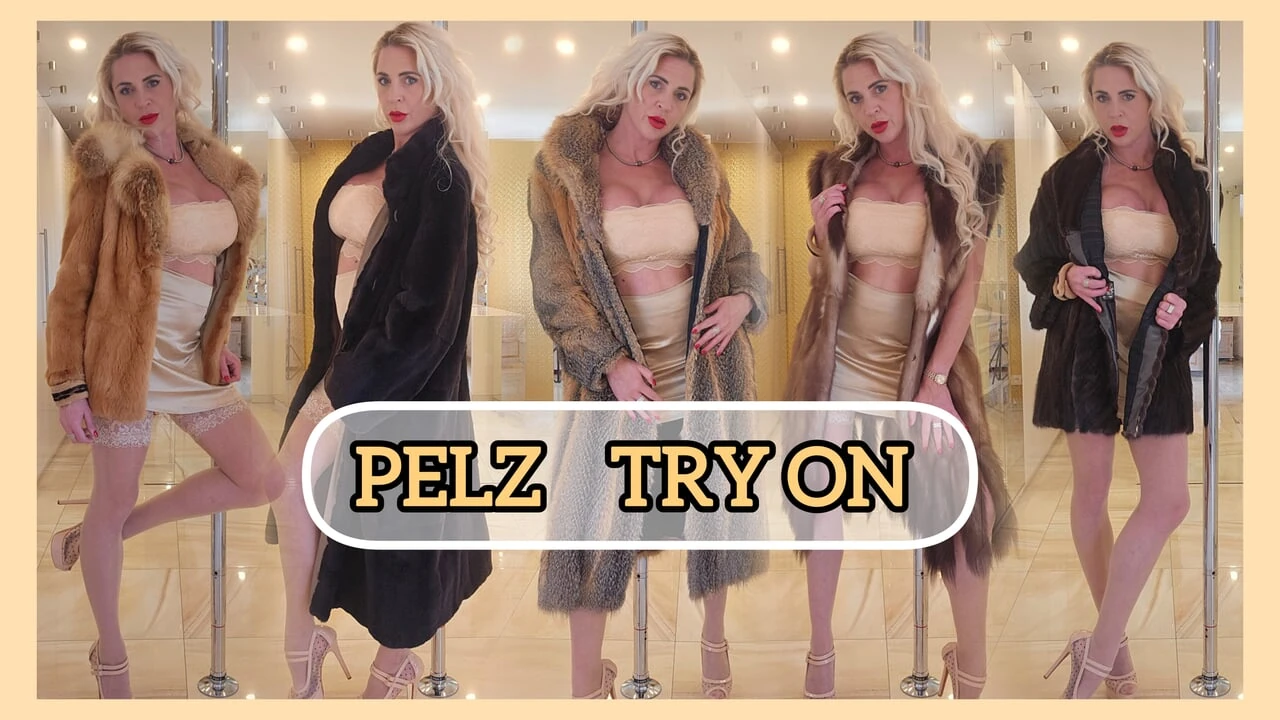 Pelz Mantel Try ON - Pelz Fetisch von Kate Monroe