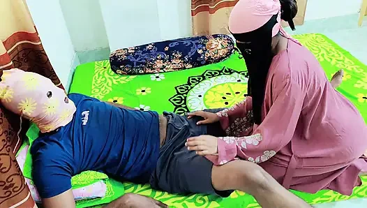 Hijabi stepmom want stepson big dick in her hairy pussy Desi hot xxx