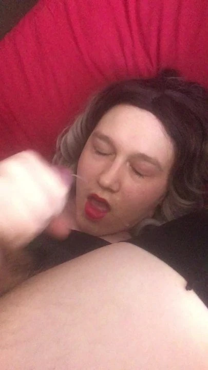 Crossdresser self facial 4