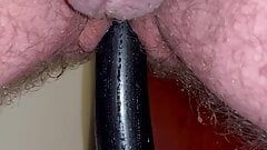 Super long colon snake pushing deep into my ass as my cock has a massive amount of precum drool out