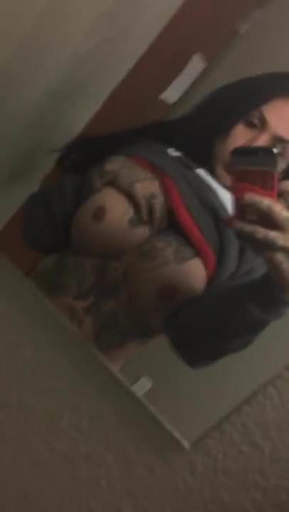 Sexy Shemale in Public Bathroom