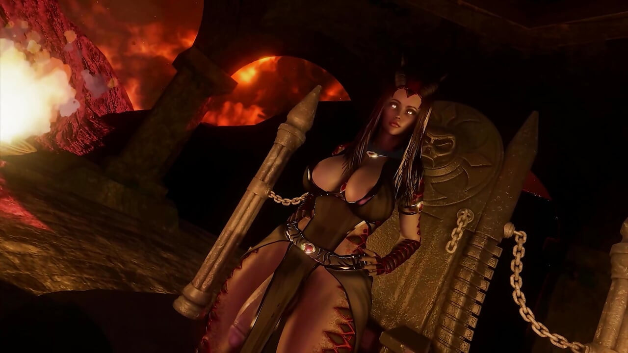 Sollo Succubus with Big Dick Masturbates