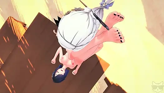 Yelan x Shenhe at the beach (genshin impact) P3 SEX