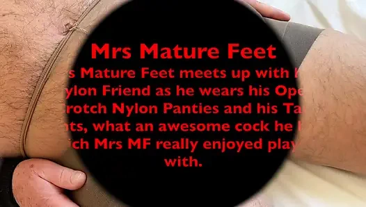 Mrs Mature Feet meets up with her Nylon Friend 410