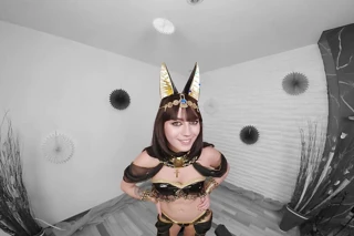 PassthroughVR megan Fehler als göttin Anubis testen, ob sie die Ausdauer haben, um ihre lust zu ertragen