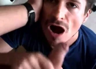 Dude wanking in front of his partner