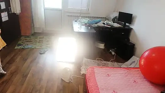 Sexy wife doing housework naked. Hot hairy Latina, big tits, big ass.