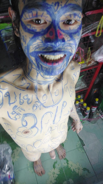 Funny green pen