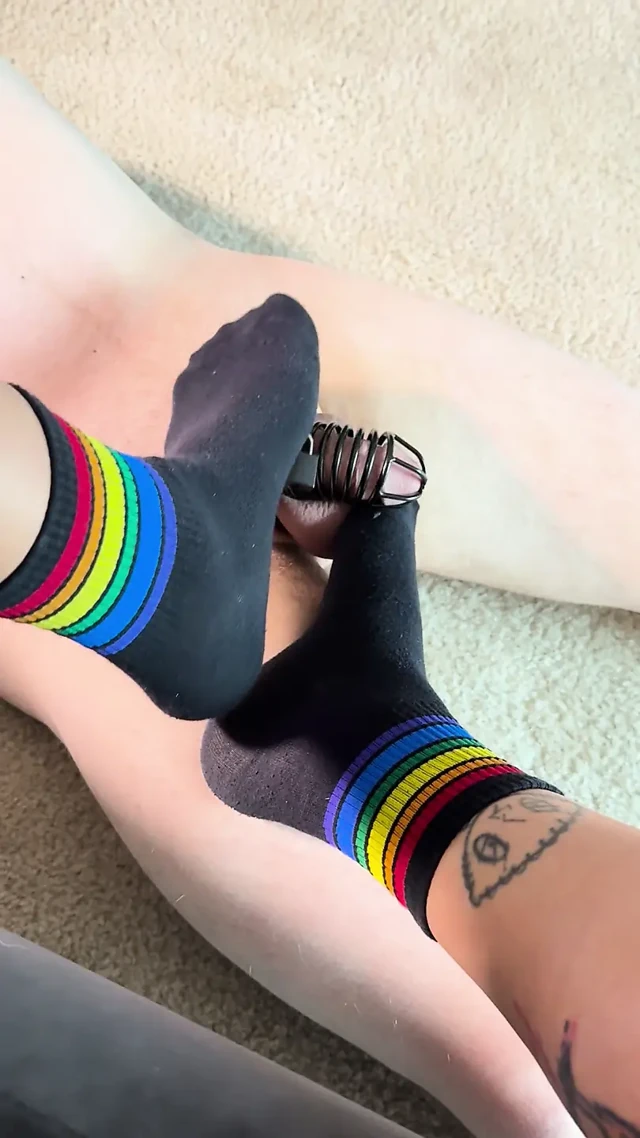 Foot Bitch Teased in Chastity