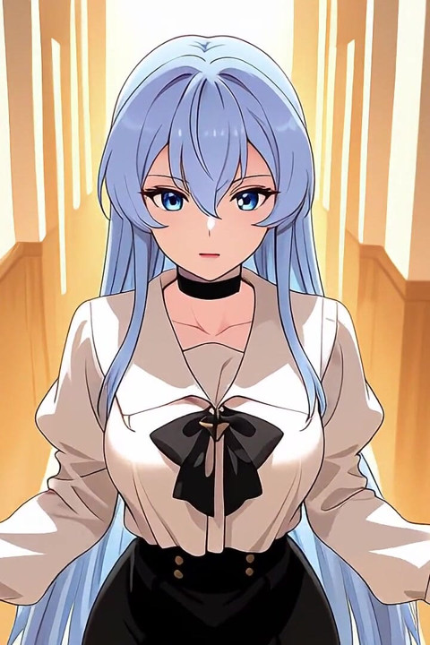 Esdeath пришла купить новое сексуальное нижнее белье и повеселиться с розовым дилдо. Esdeath хентай косплей