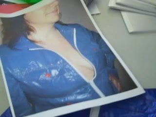 Wanking with my wifes shiny nylon jacket