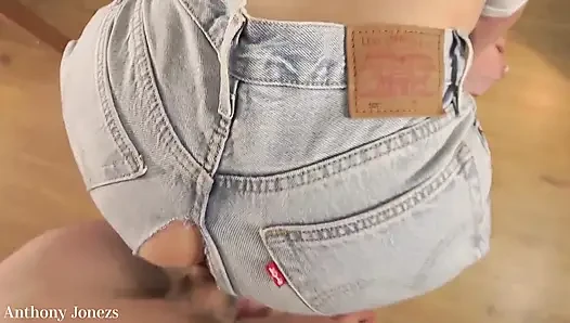 Pissing and Fucking Teen with Jeans on