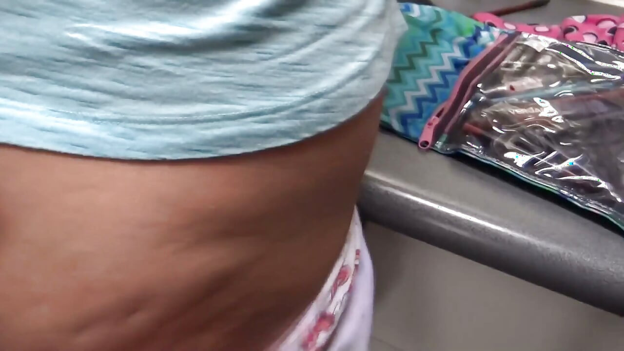My wife's stepsister shows off, urinates, masturbates and I cum on her tits
