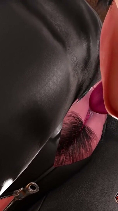 3D Hentai Catwoman Cosplay in Black Latex - Fingering with Sensual Moanings, G Spot Stimulation, Behind Licking Squirt | Clip 1