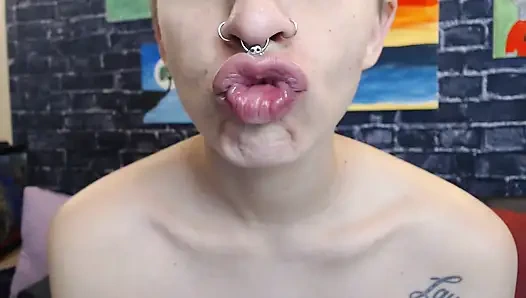Große frei lippenstift-lippen