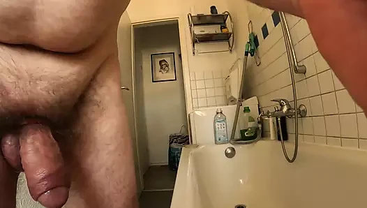 Pee show in the bathroom