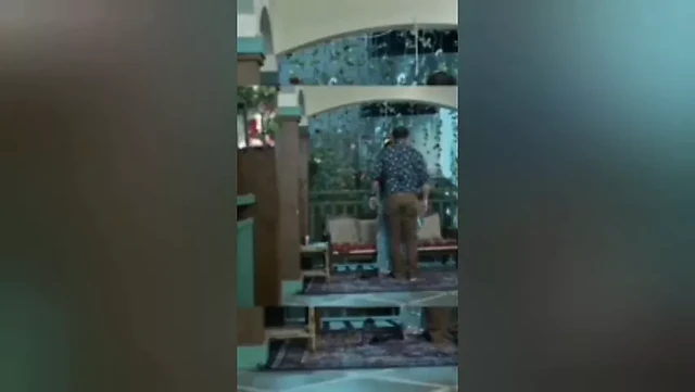 Horny couple has sex in garden