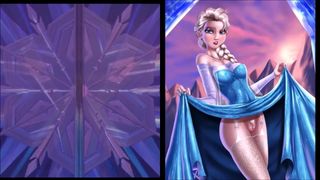 Sekushilover - Disney Elsa vs Elsa nua