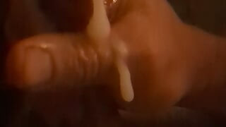 Jerking myself with cumshot