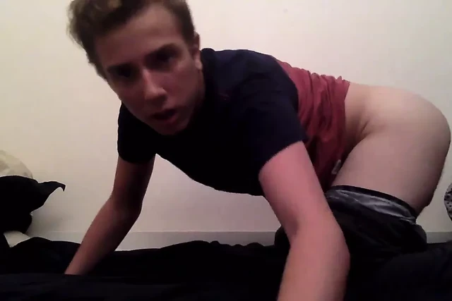 French teen Antoine show his ass