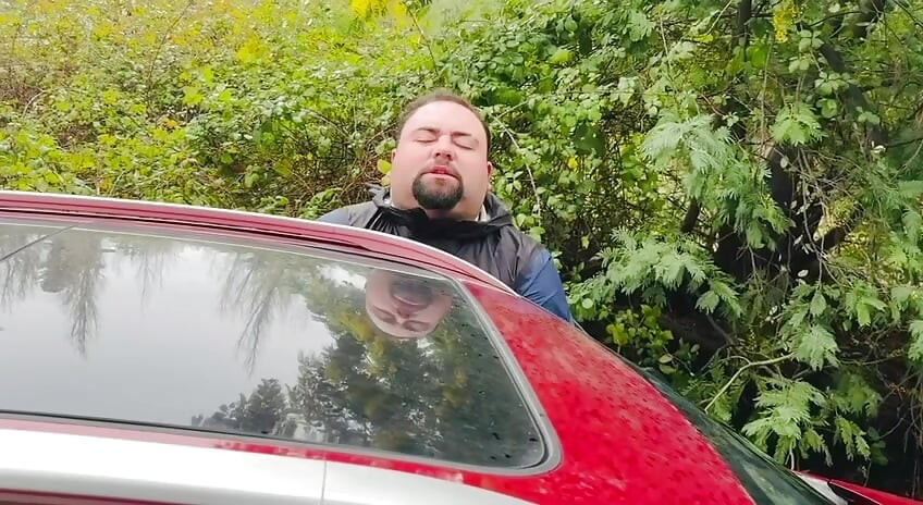 I sucked my stepfather's dick in the car and we almost got caught