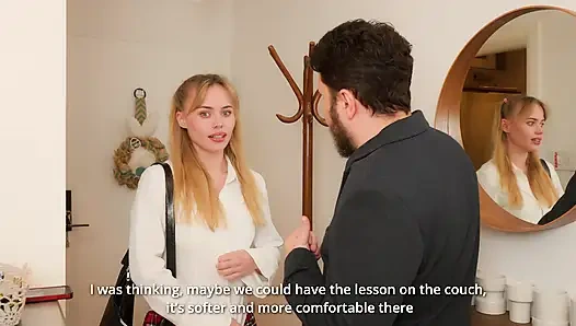 Schoolgirl Came For English Lesson But Got Anal Training Instead