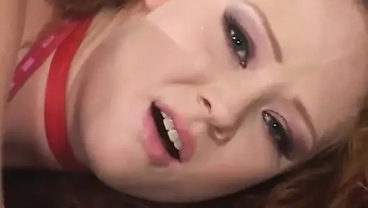Hard anal impact for a busty redhead