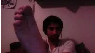 Straight guys feet on webcam #400