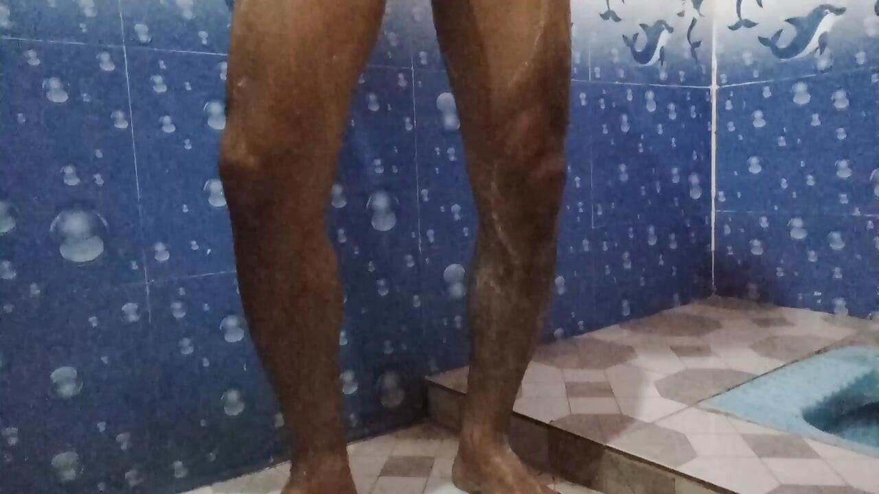 Enjoying at bathroom with ass and penis