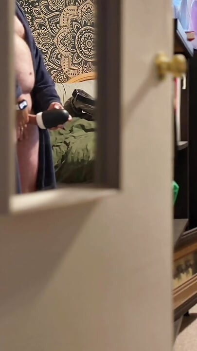 Caught him watching porn using his toy