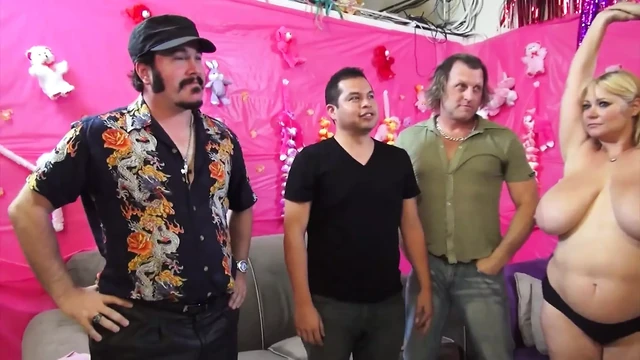 Four busty babes blow a fan named Van!