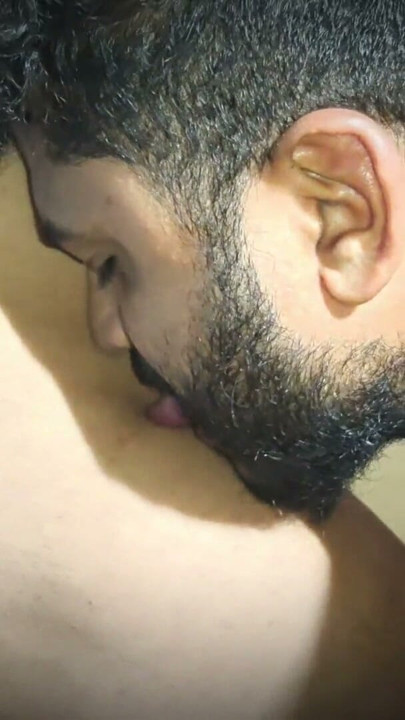 Licking sexual game play by Jackson with chocolate syrup over boobs | Clip 1