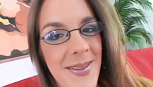 Horny white teen wraps her lips around a massive black cock