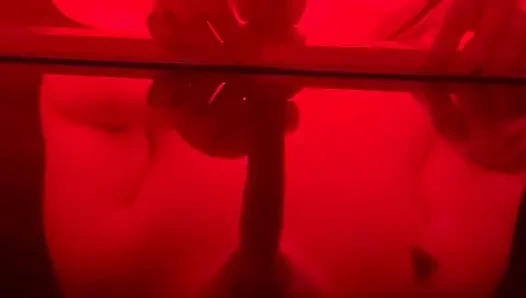 BBW MILF Deepthroats Dildo Messy POV