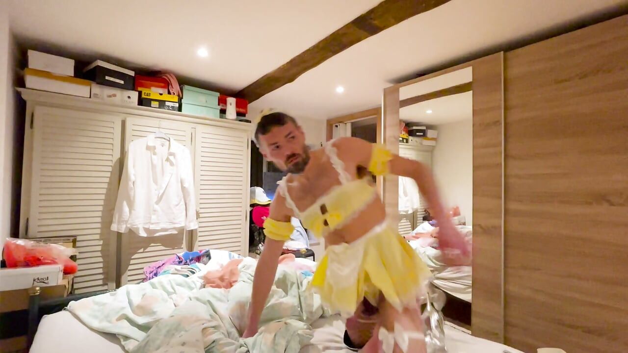 A boy in a yellow servente