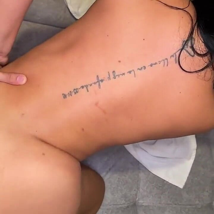 Beautiful Big Ass Brunette Rides and Sucks Her Cuckold Boyfriend's Cock Before Going to the Gym