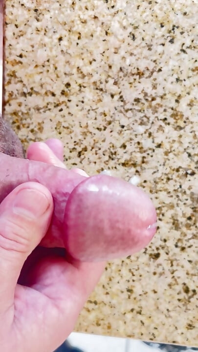 Quick cum on my bathroom counter