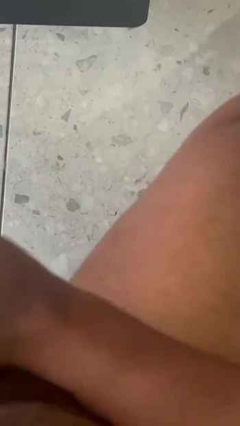 Iconic moment from "Big Guy Strokes Dick with Hands and Fleshlight until He Shoots a Big Moaning Cumshot"