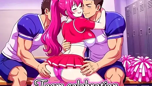 Cheerleaderin Mia gibt ihrem lieblingsteam die ultimative private feier