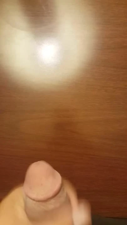 Me stroking on motel table..